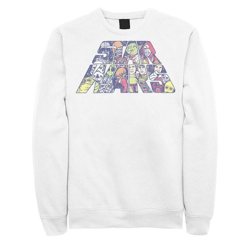 Mens Star Wars Logo Character Fill Sweatshirt Product Image