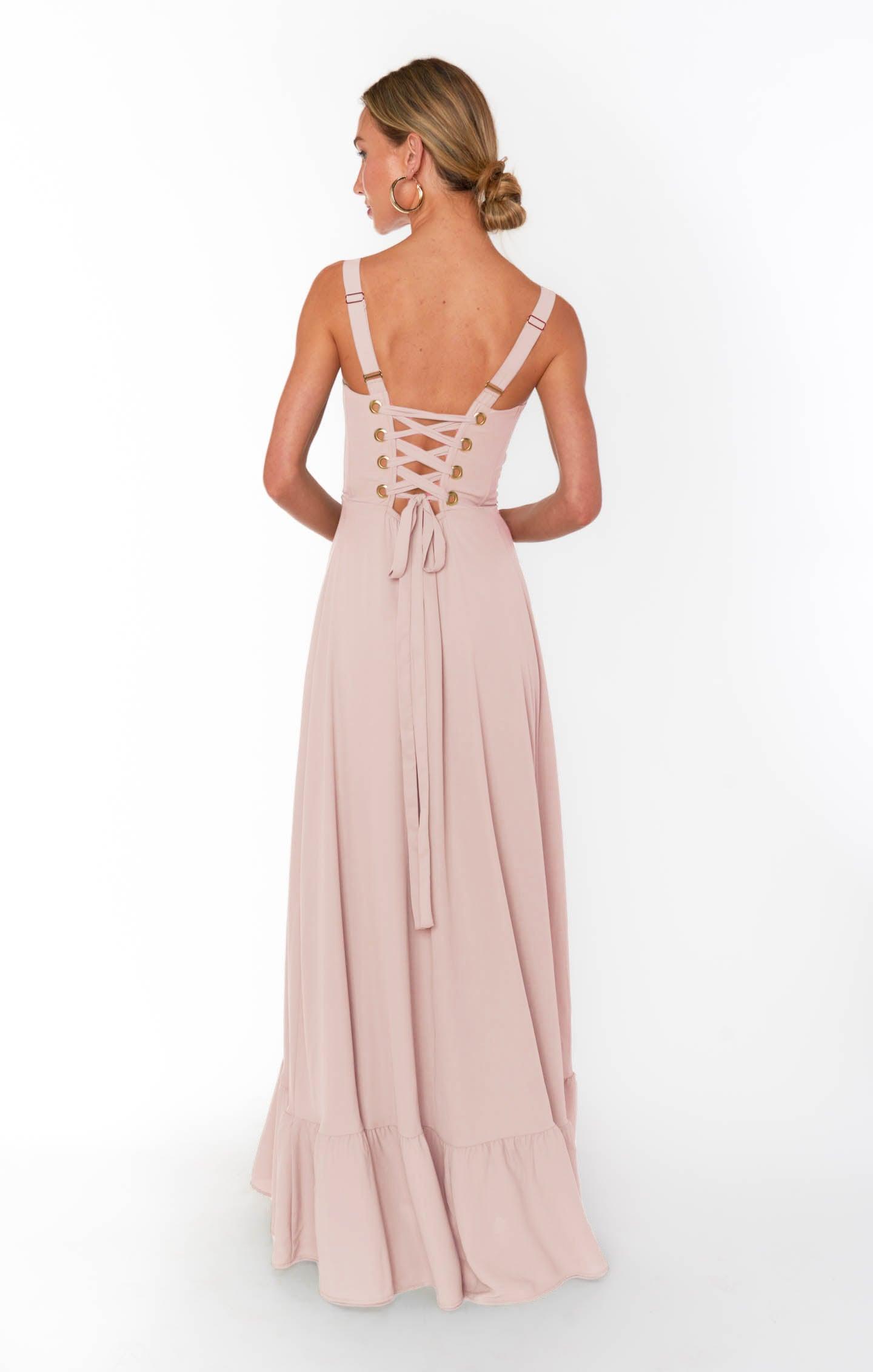 Clarissa Corset Dress ~ Dusty Blush Crisp Product Image