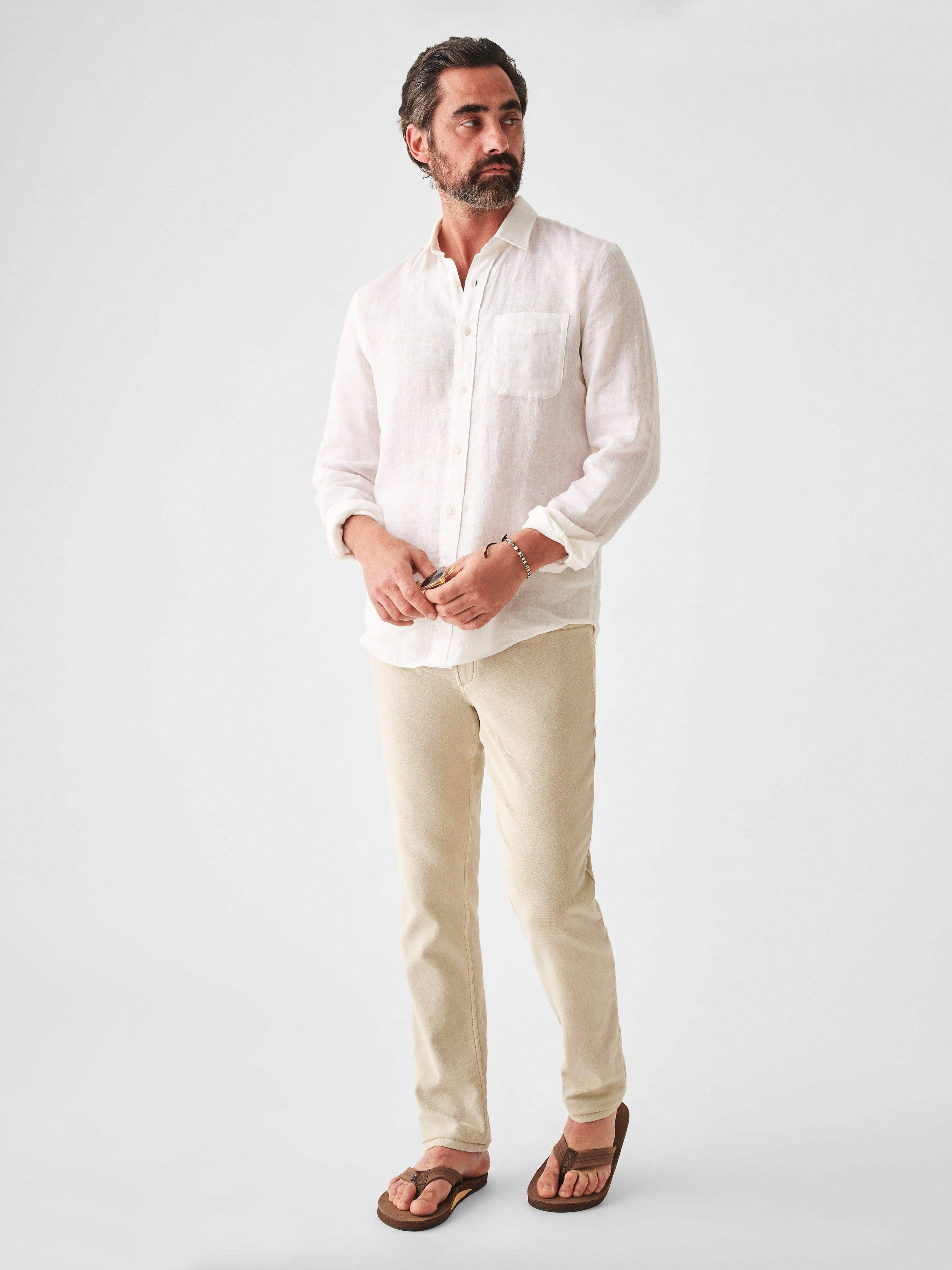 Laguna Linen Shirt - White Male Product Image