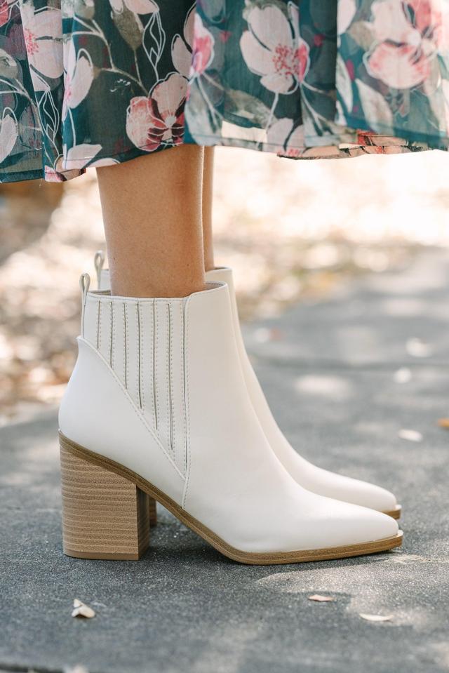 Living For Love Off White Booties Female Product Image