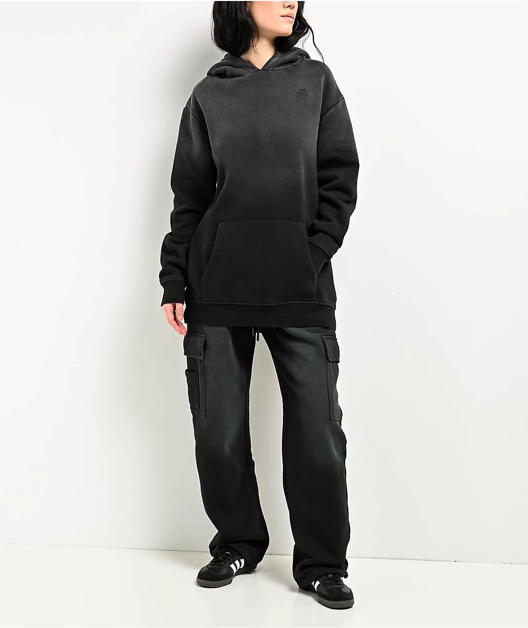 Ninth Hall Fundamentals Koa Black Sunbleached Relaxed Cargo Sweatpants Product Image