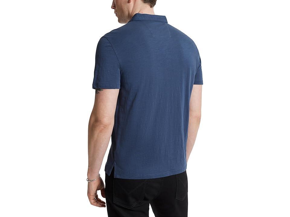 John Varvatos VICTOR POLO (Oiled Blue) Men's Clothing Product Image