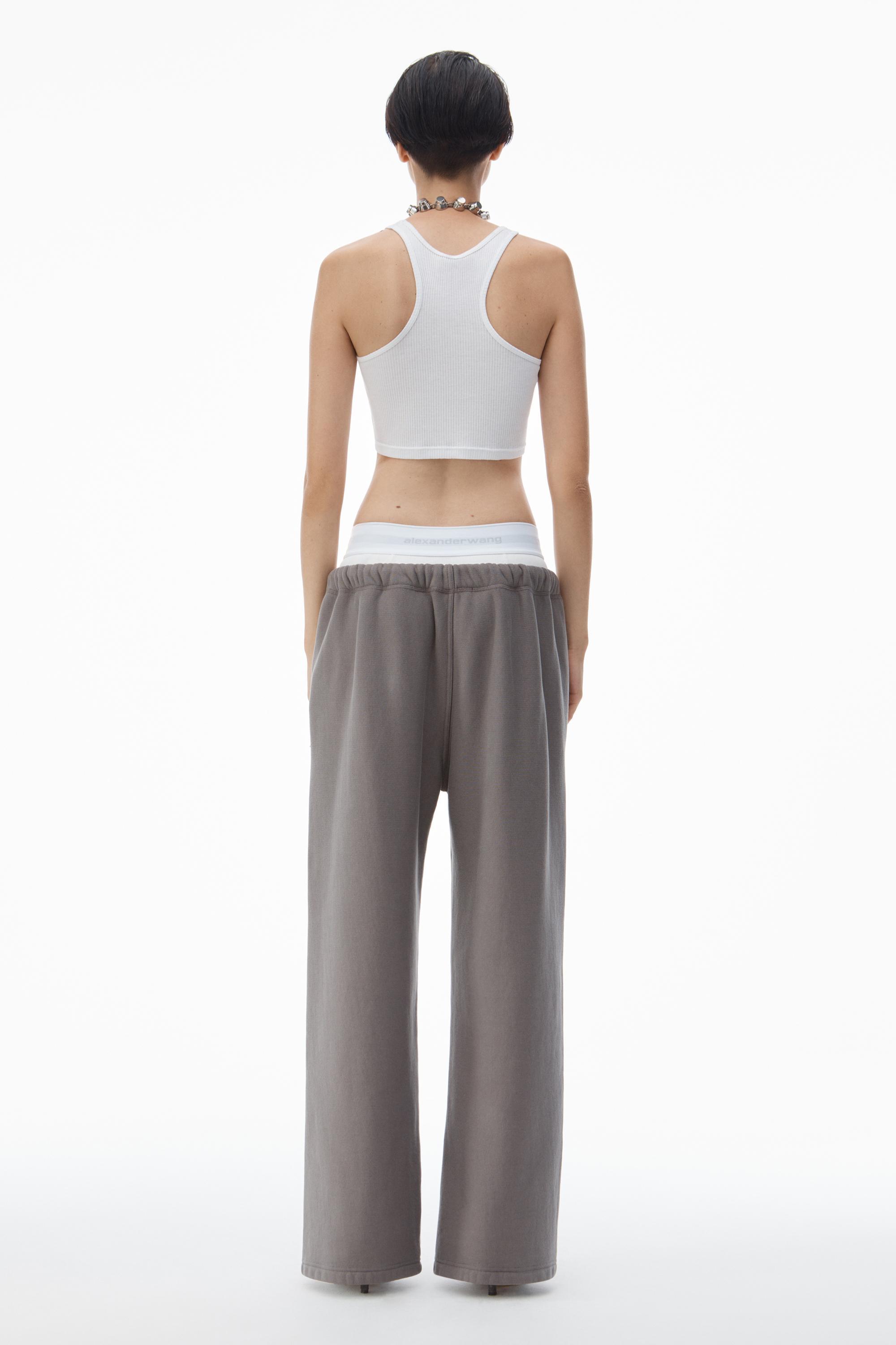 Wide Leg Sweatpants With Pre-styled Logo Brief Waistband Product Image