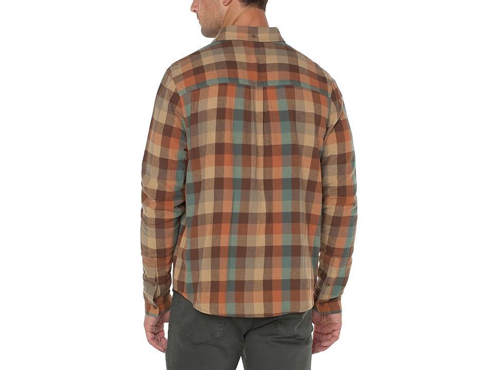 Liverpool Los Angeles Flannel Shirt with Button Collar (Teal/Rust Multi) Men's Jacket Product Image