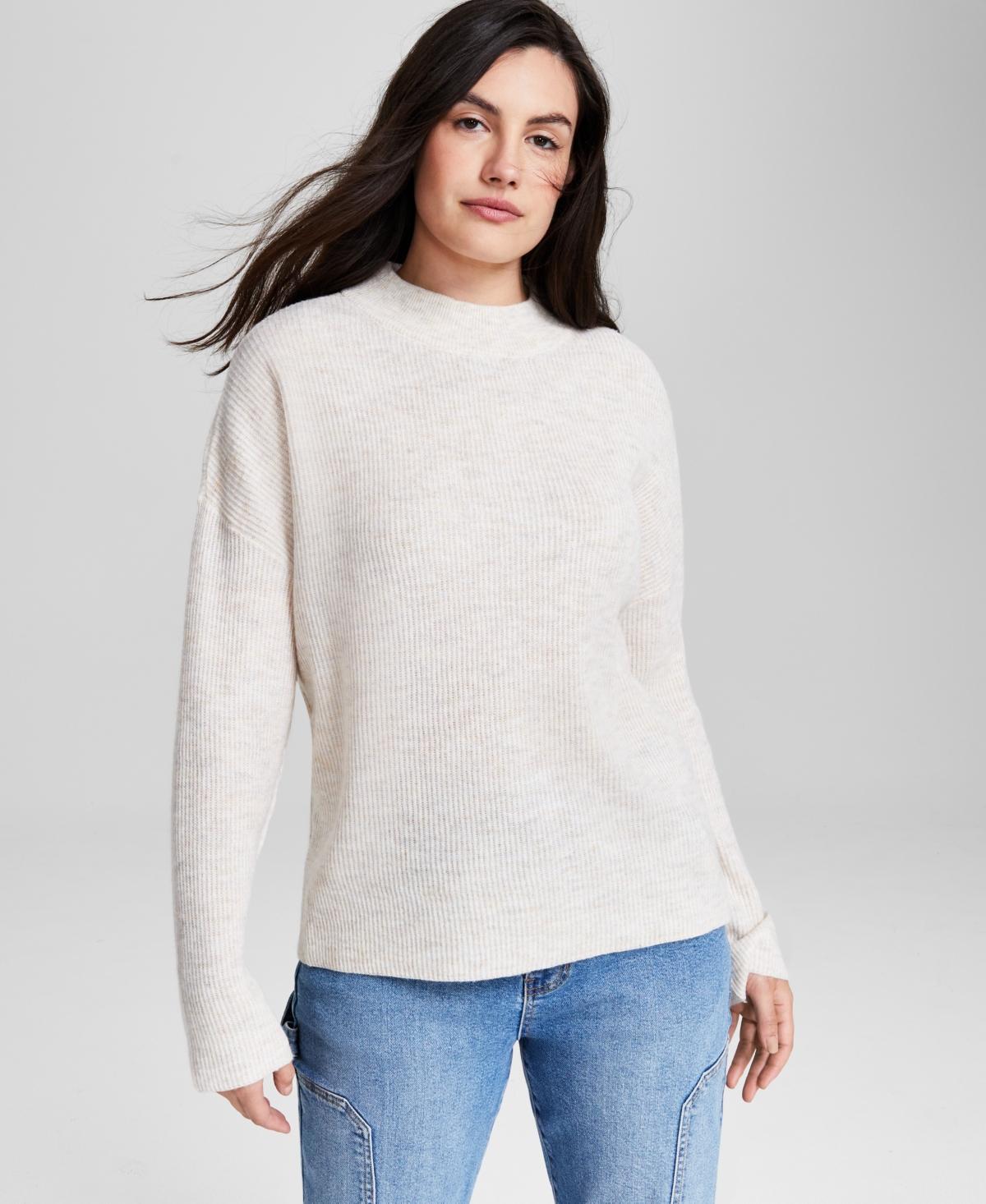 And Now This Womens Ribbed Mockneck Sweater, Created for Macys Product Image