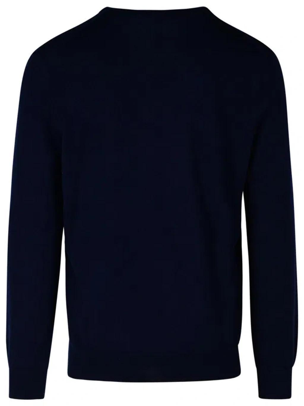 Navy Wool Sweater Product Image