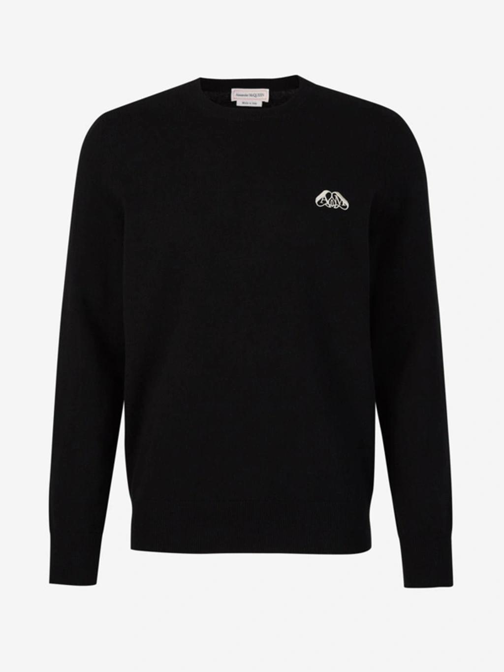 Logo Embroidered Crewneck Jumper In Black Product Image