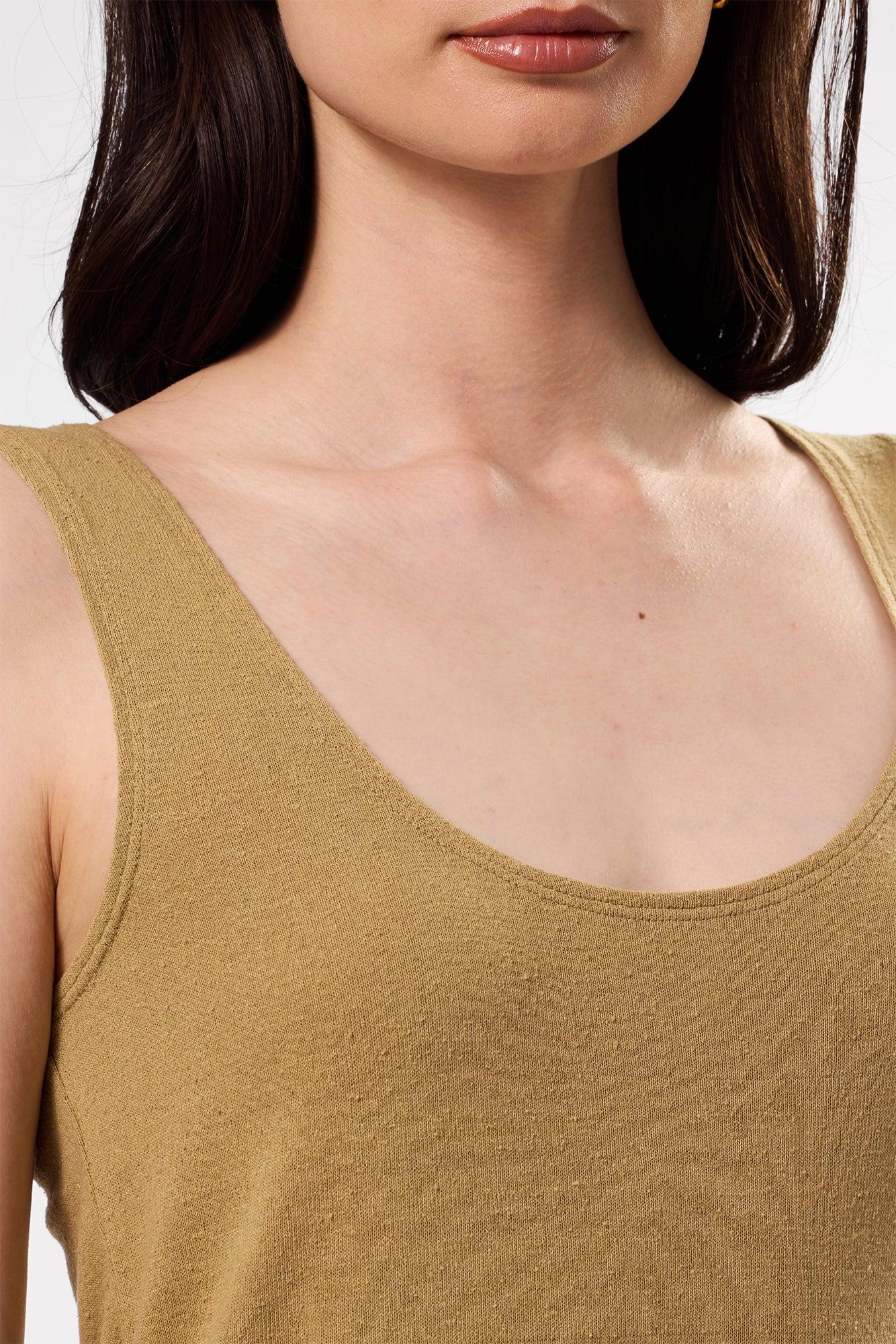 Clarisse Silk Knit Tank - Elm Product Image