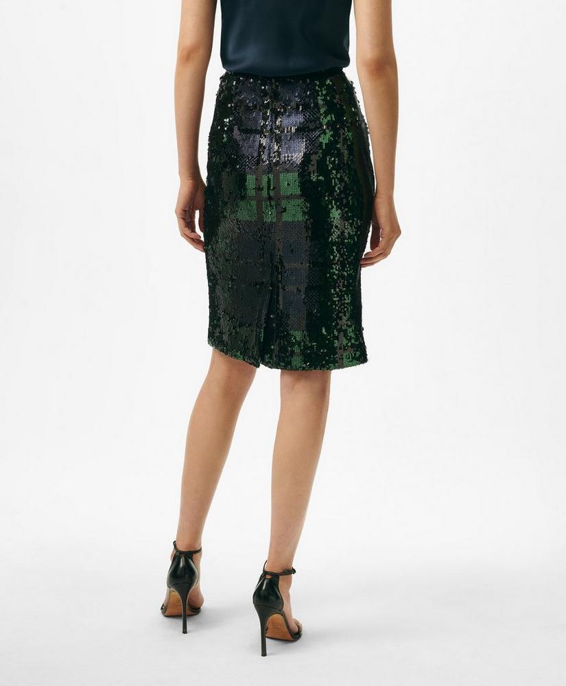 Pencil Skirt in Sequined Black Watch product image