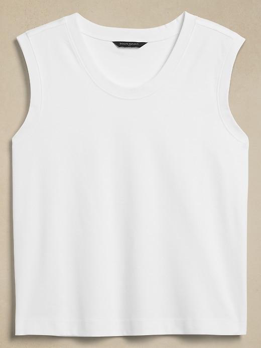 Cotton-Sateen Muscle Tank Product Image