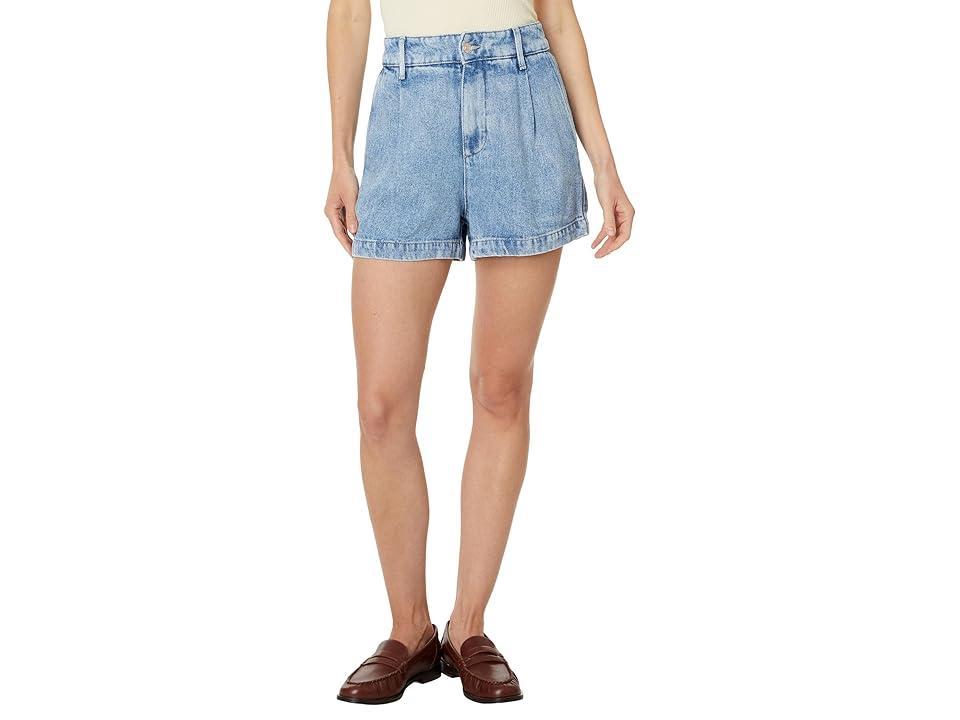 Womens Pleated Denim Shorts Product Image