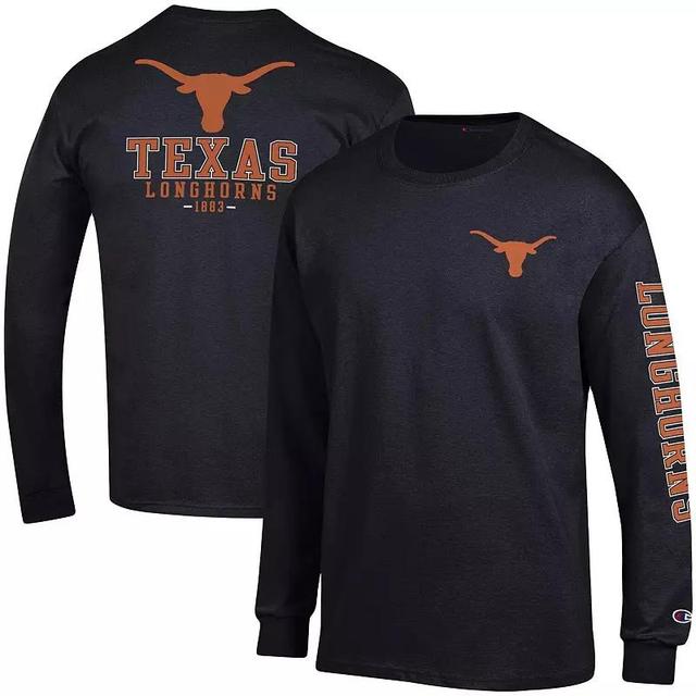 Mens Champion Texas Longhorns Team Stack Long Sleeve T-Shirt Product Image