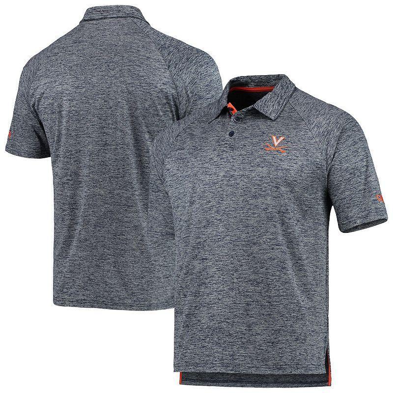 Mens Colosseum Heathered Navy Virginia Cavaliers Down Swing Raglan Team Polo Blue Product Image