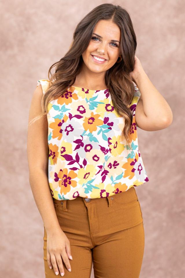 Berry Multicolor Floral Print Top Product Image