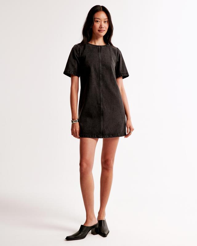 Denim Tee Shift Dress Product Image