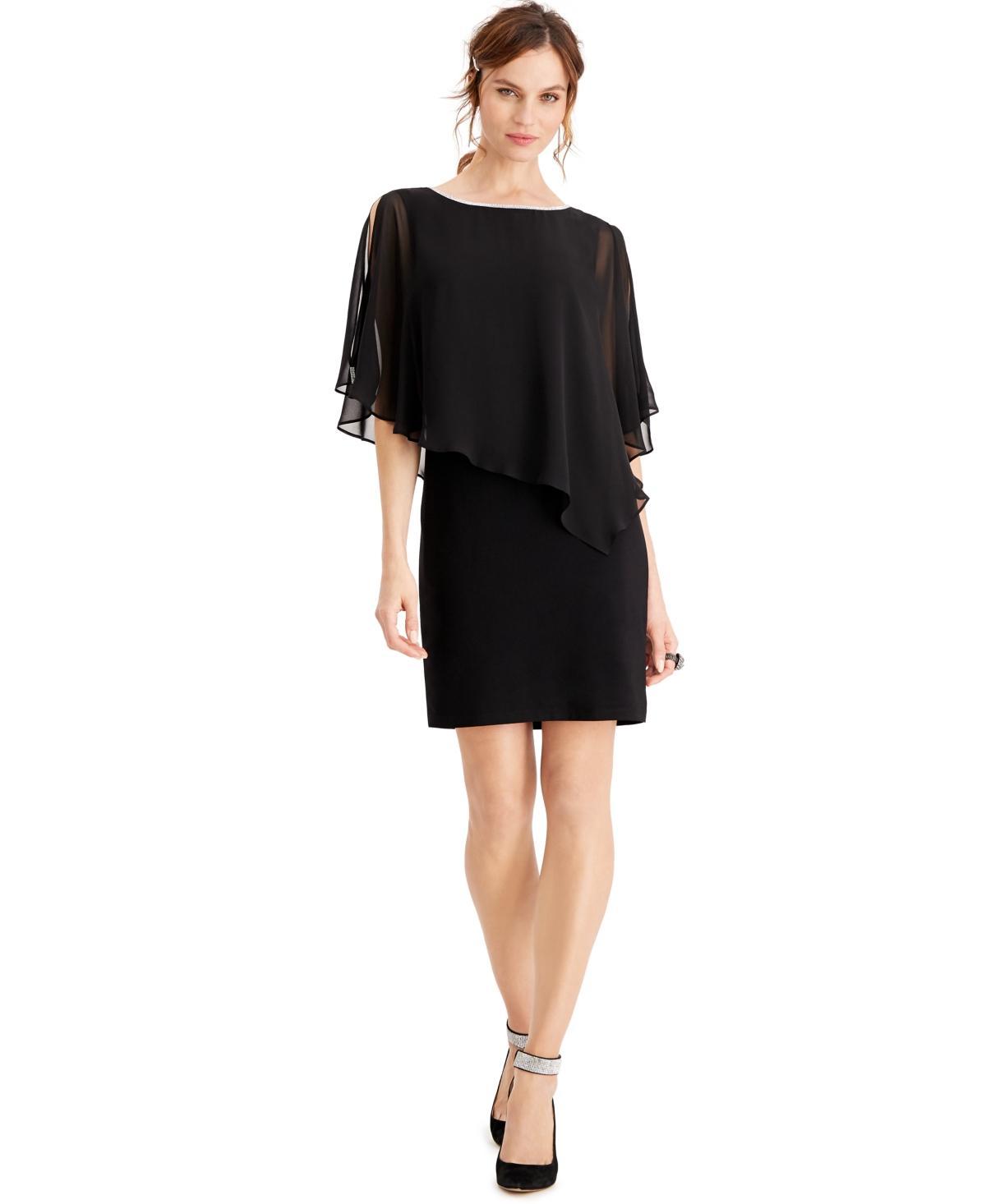 Msk Rhinestone-Trim Chiffon Popover Dress Product Image