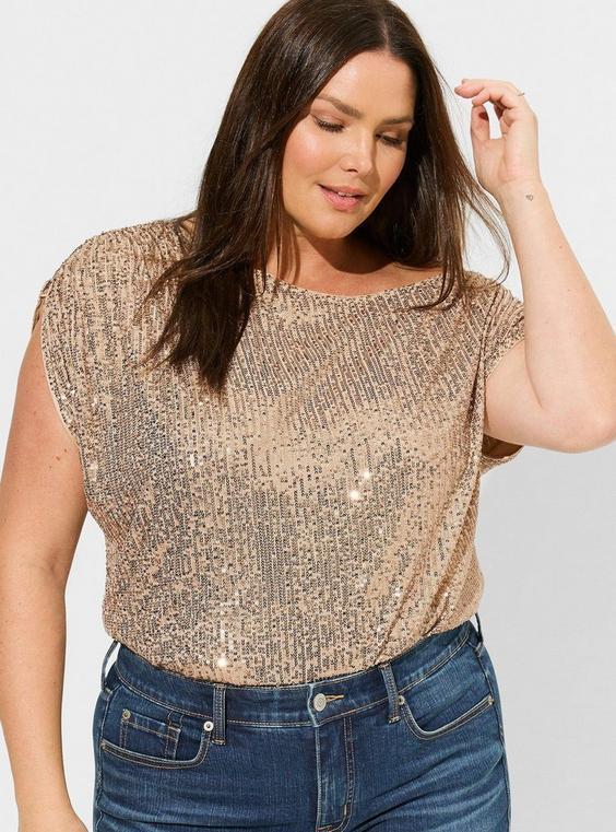 Sequin Off The Shoulder Top Product Image