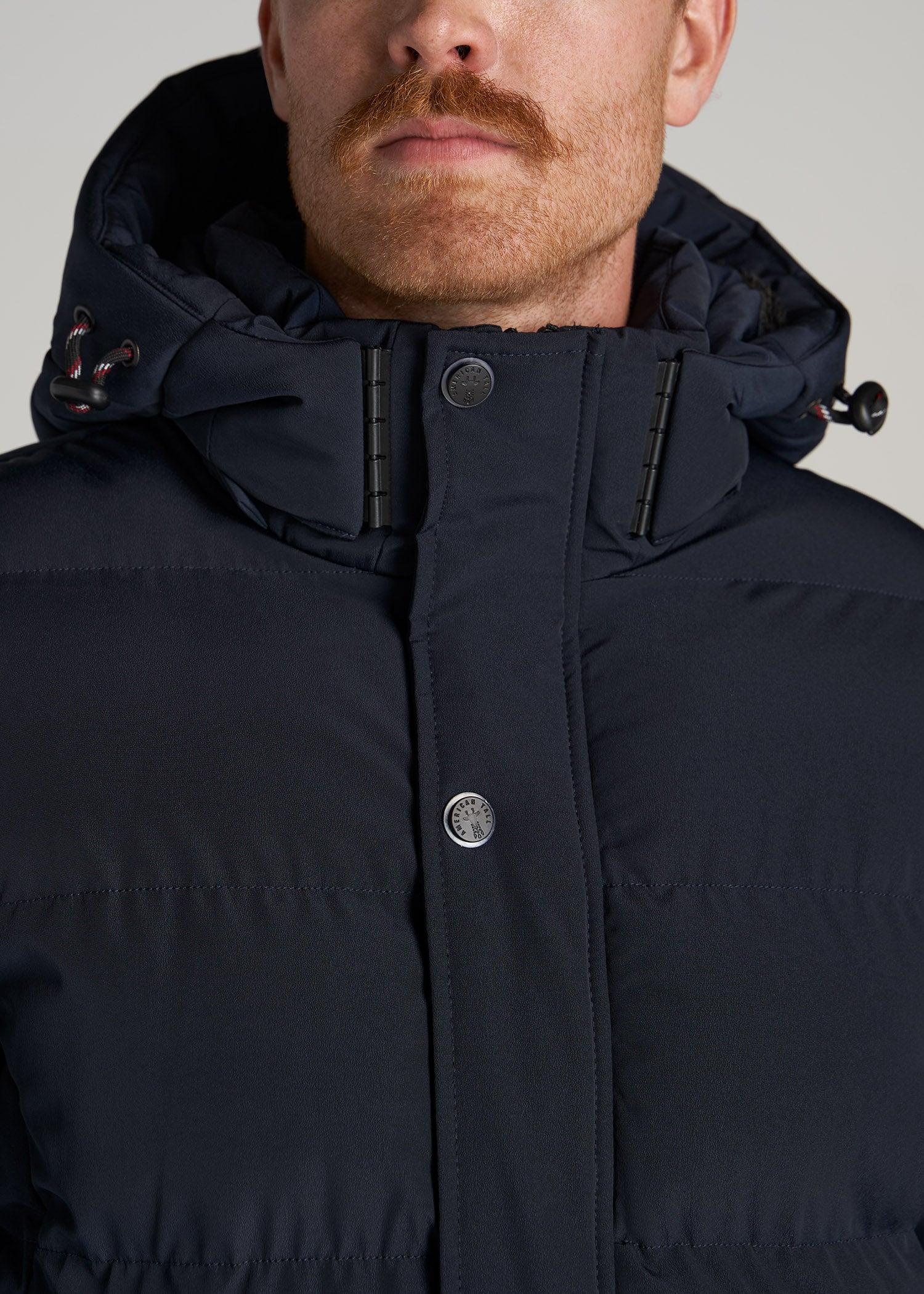 American Tall X Point Zero Long Quilted Men's Tall Parka in Navy Male Product Image