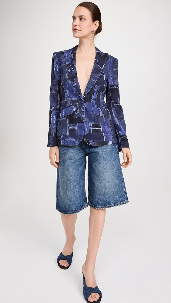 Cinq à Sept Photoreal Denim Cheyenne Blazer | Shopbop Product Image