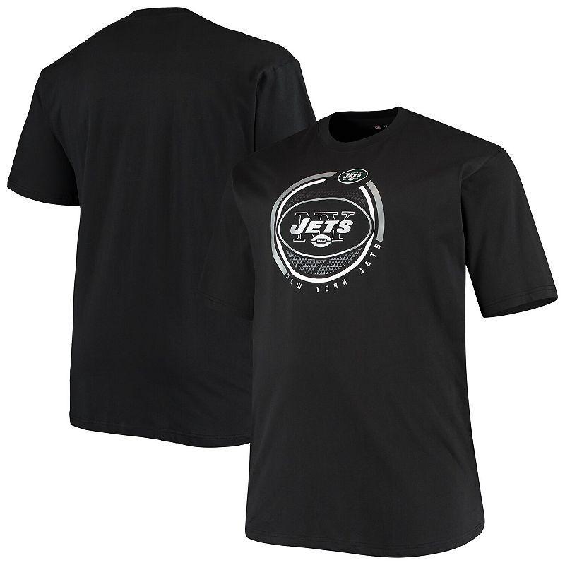 Mens Fanatics Branded Black New York Jets Big & Tall Color Pop T-Shirt Product Image