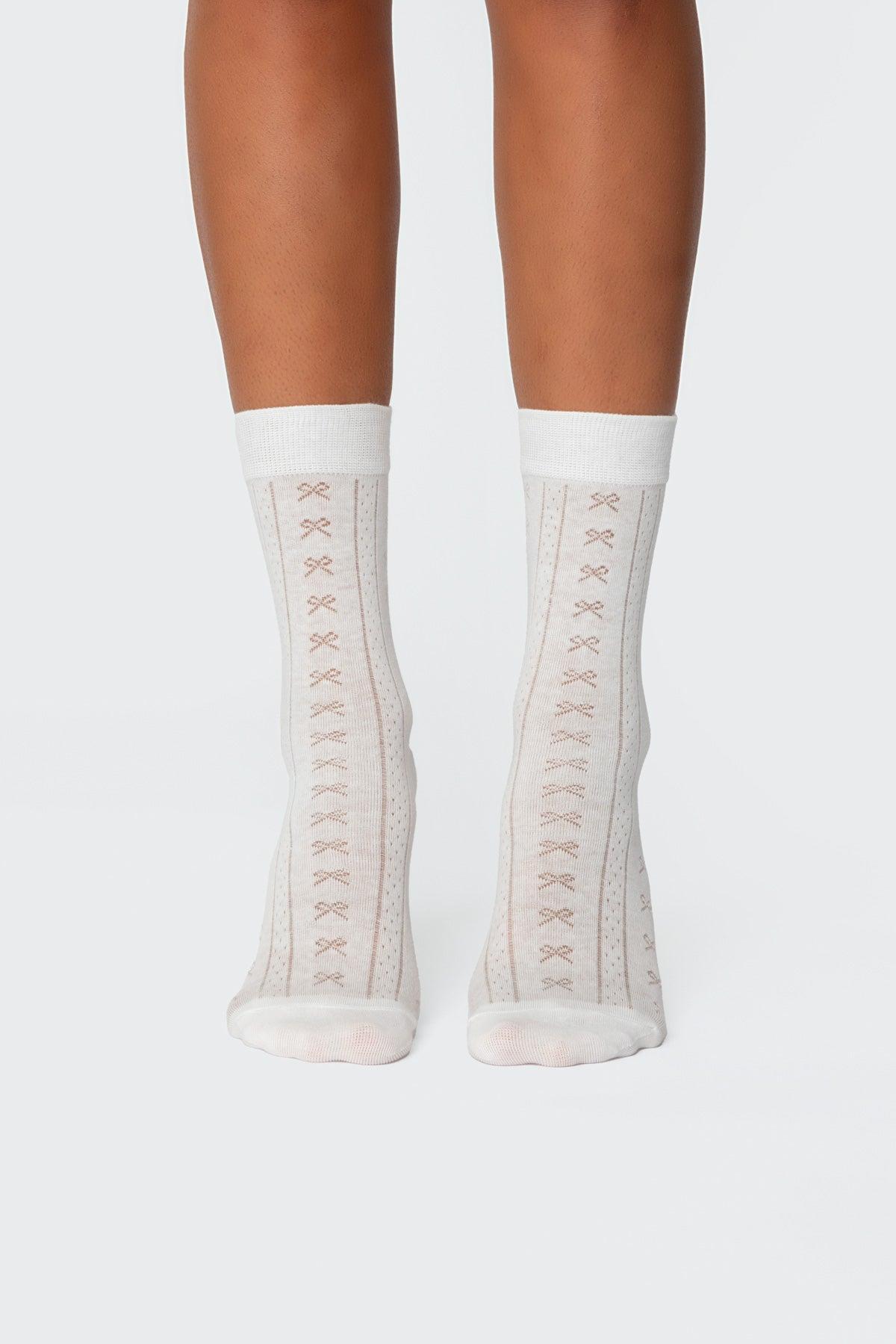 Bow Pointelle Socks Product Image