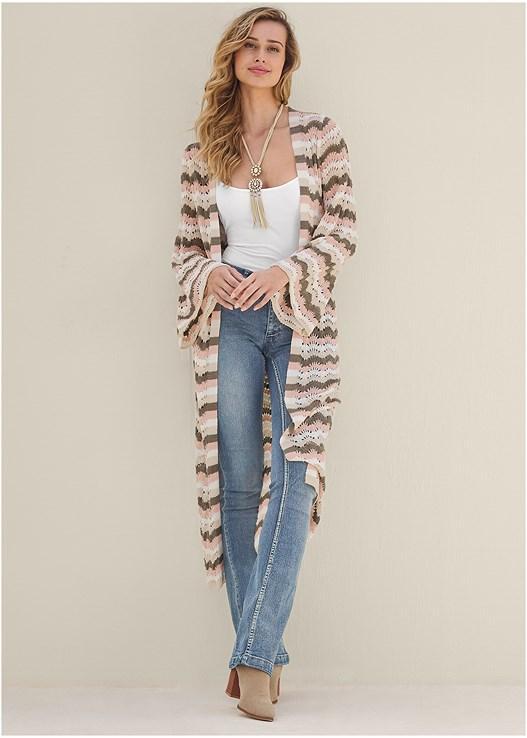 Pointelle Striped Duster Product Image