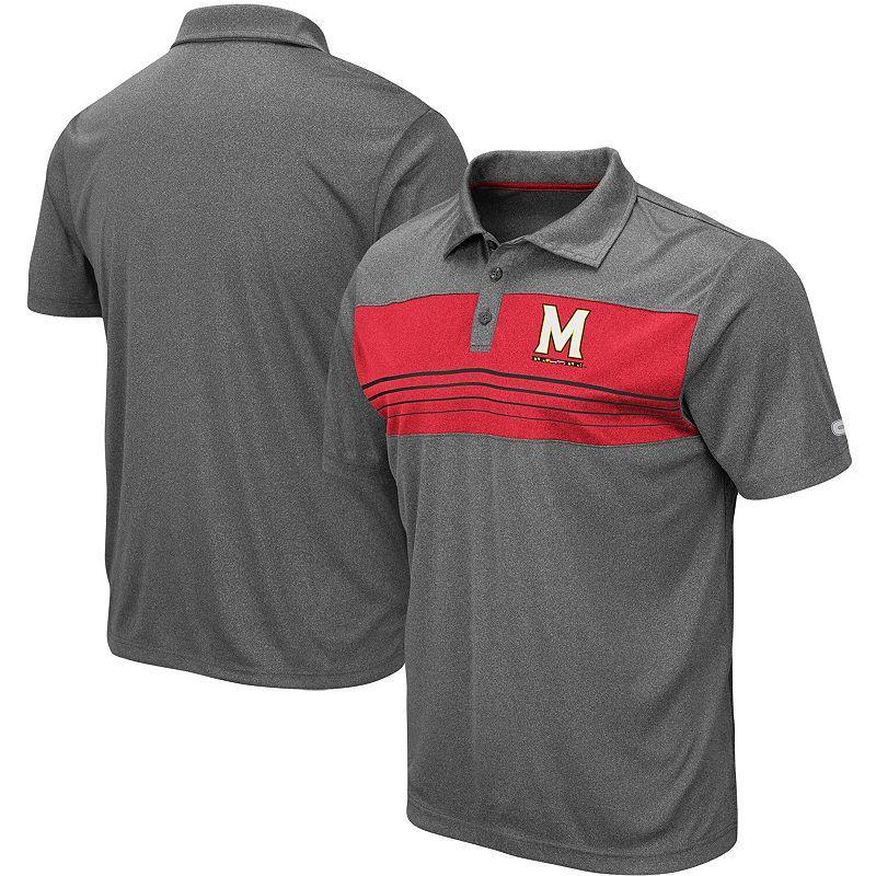 Mens Colosseum Heathered Charcoal Maryland Terrapins Team Smithers Polo MAR CHARCO Product Image