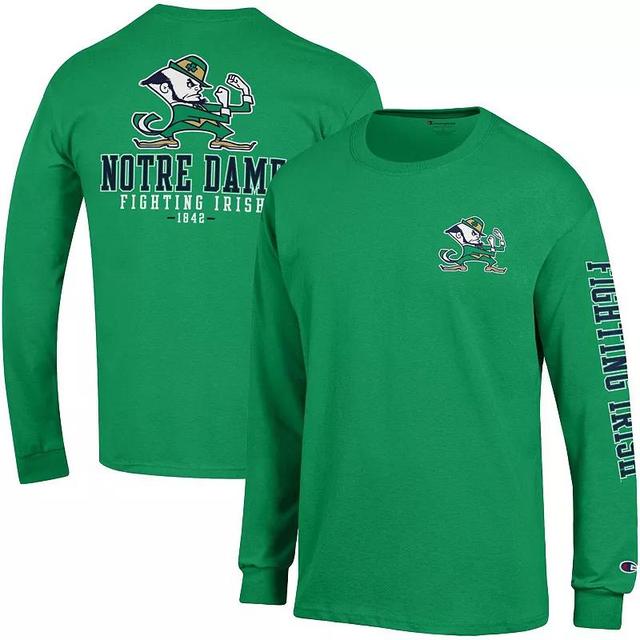 Mens Champion Notre Dame Fighting Irish Team Stack 3-Hit Long Sleeve T-Shirt Product Image