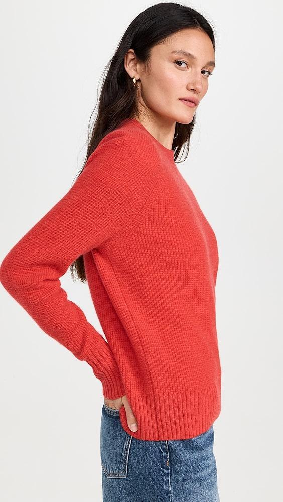 White + Warren Cashmere Waffle Sweatshirt | Shopbop Product Image