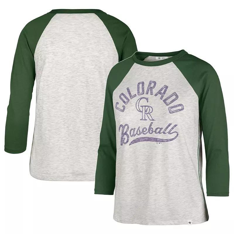 Womens 47 Gray Chicago White Sox City Connect Retro Daze Ava Raglan 3/4-Sleeve T-Shirt product image