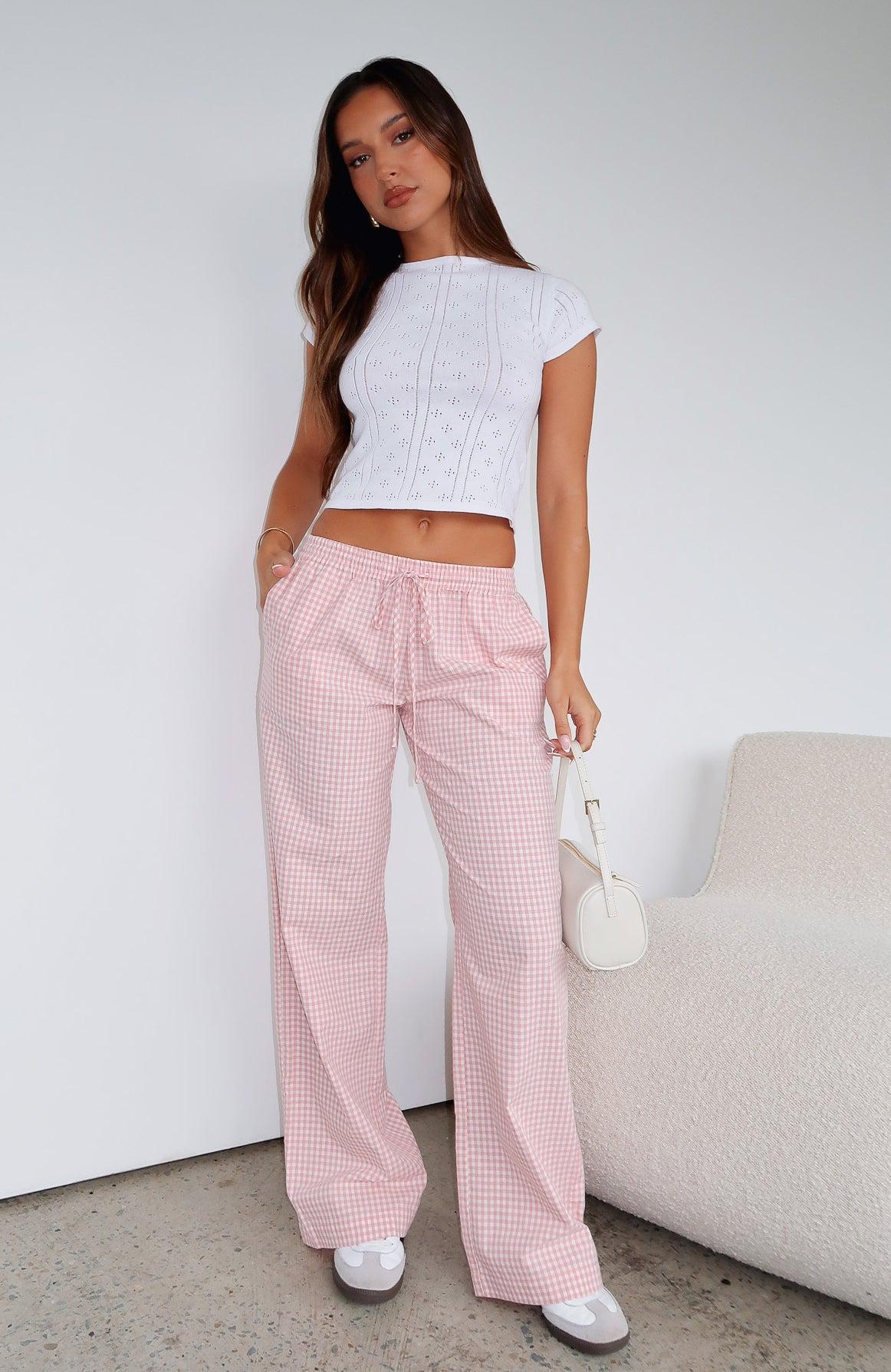 Running To You Pants Pink Gingham product image