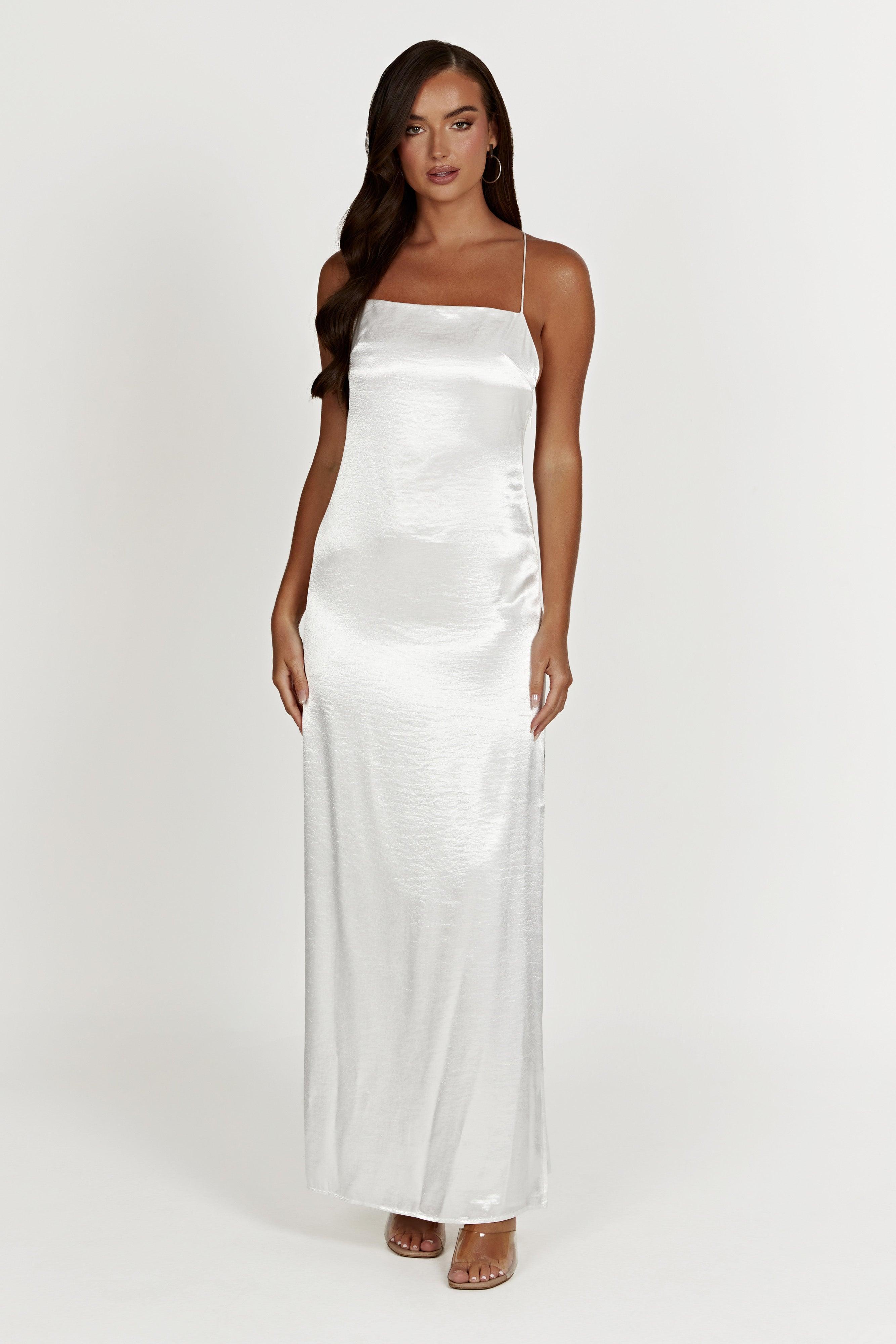 Whitney Wetlook Maxi Dress - White Product Image