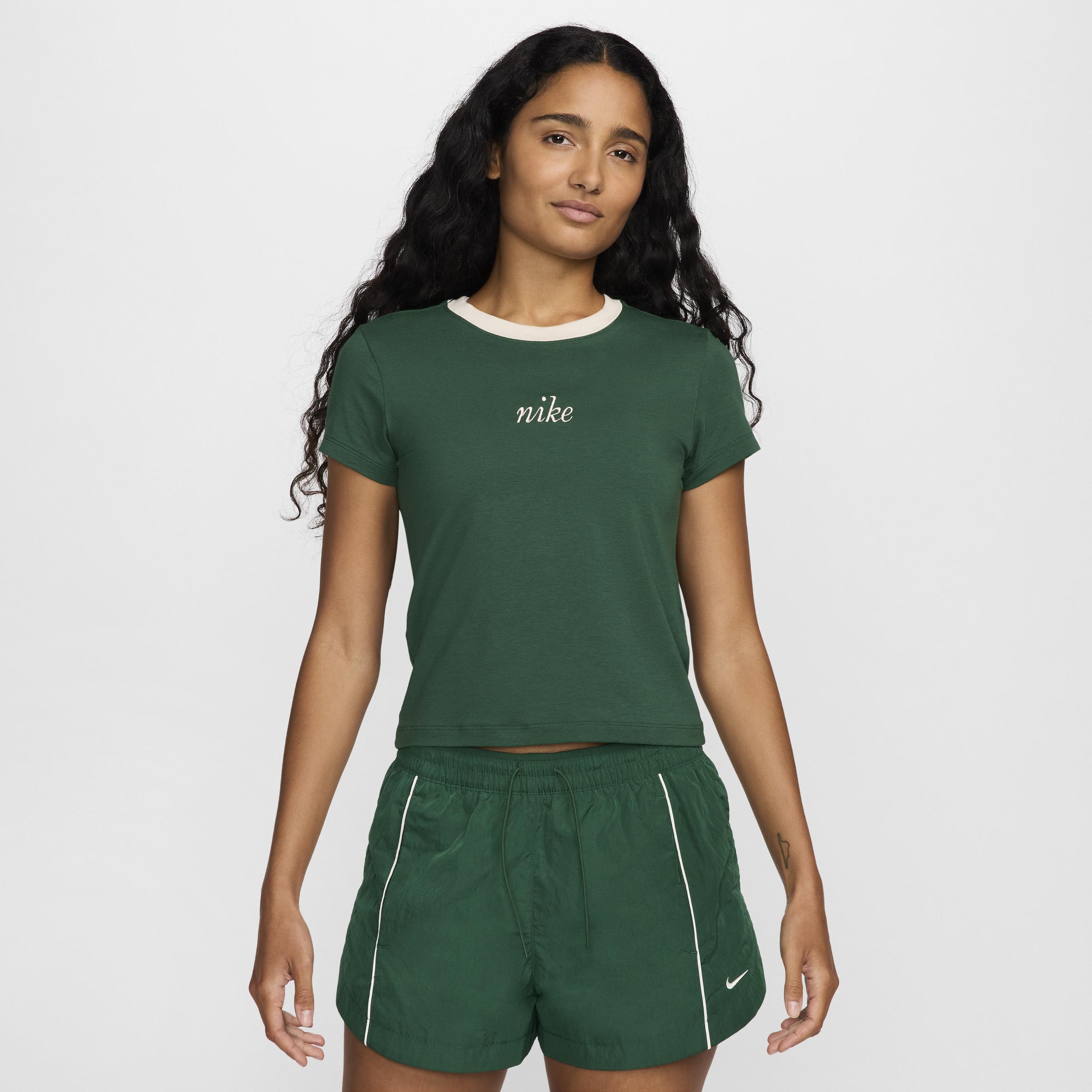 Womens Nike Sportswear Chill Knit Slim Cropped Tee Product Image