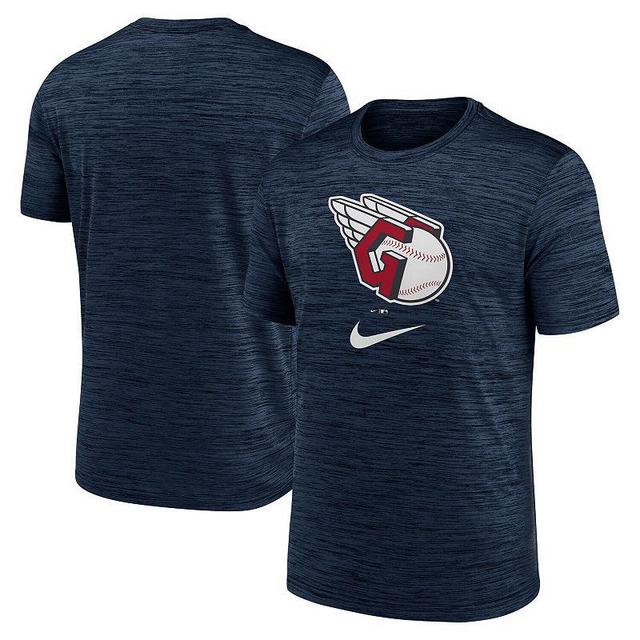 Mens Nike Navy Cleveland Guardians Logo Velocity Performance T-Shirt Blue Product Image