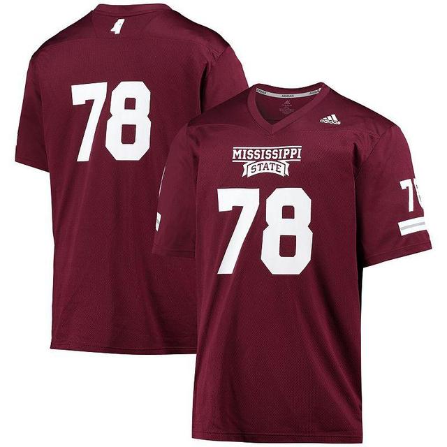 Mens adidas #78 Maroon Mississippi State Bulldogs Team Premier Football Jersey Product Image