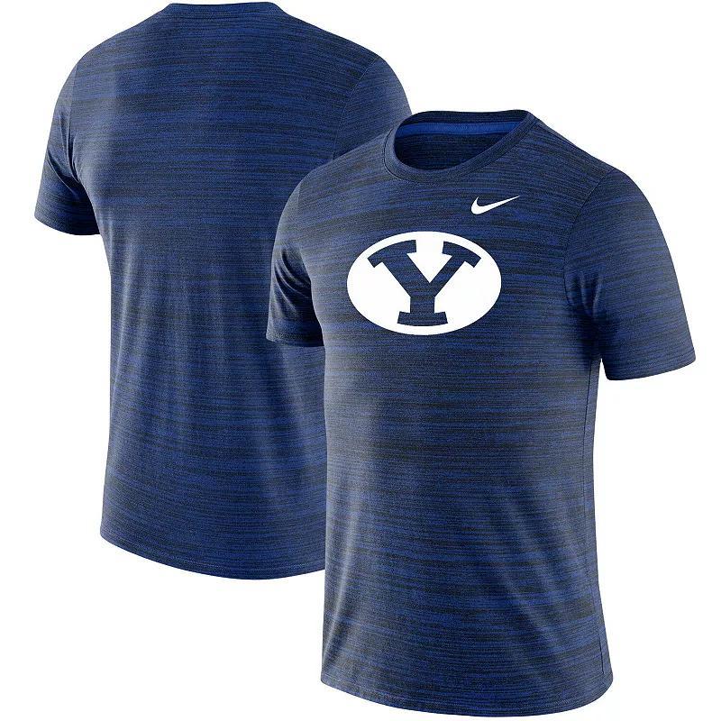 Mens Nike BYU Cougars Team Logo Velocity Legend Performance T-Shirt Blue Product Image