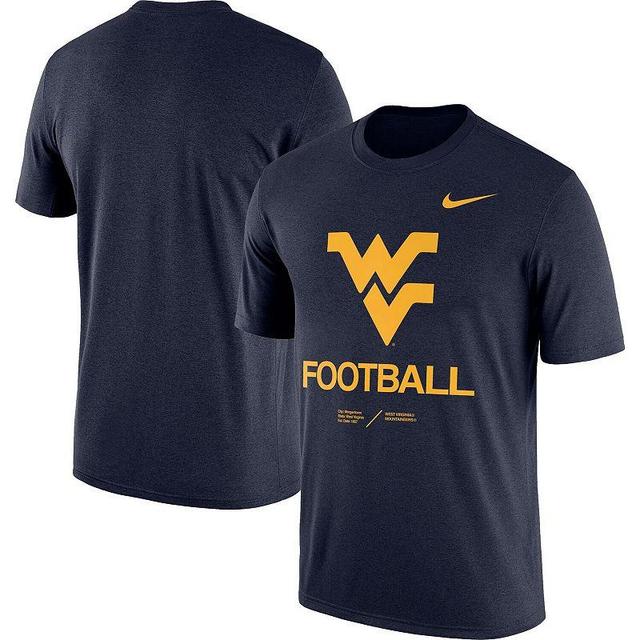 Mens Nike Heathered Navy West Virginia Mountaineers Team Football Legend T-Shirt Product Image