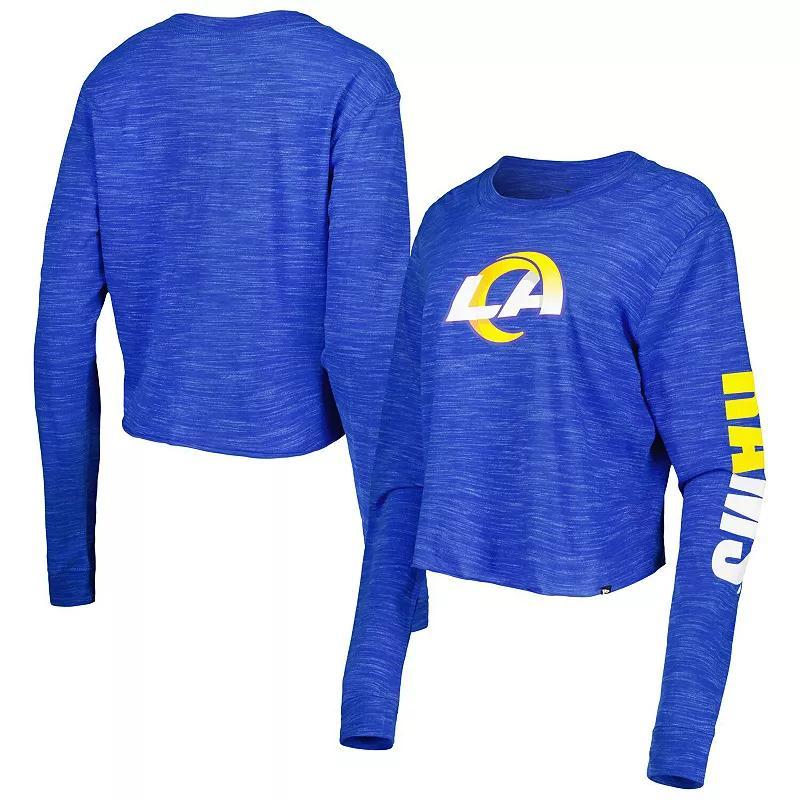 Womens New Era Royal Los Angeles Rams Crop Long Sleeve T-Shirt Product Image