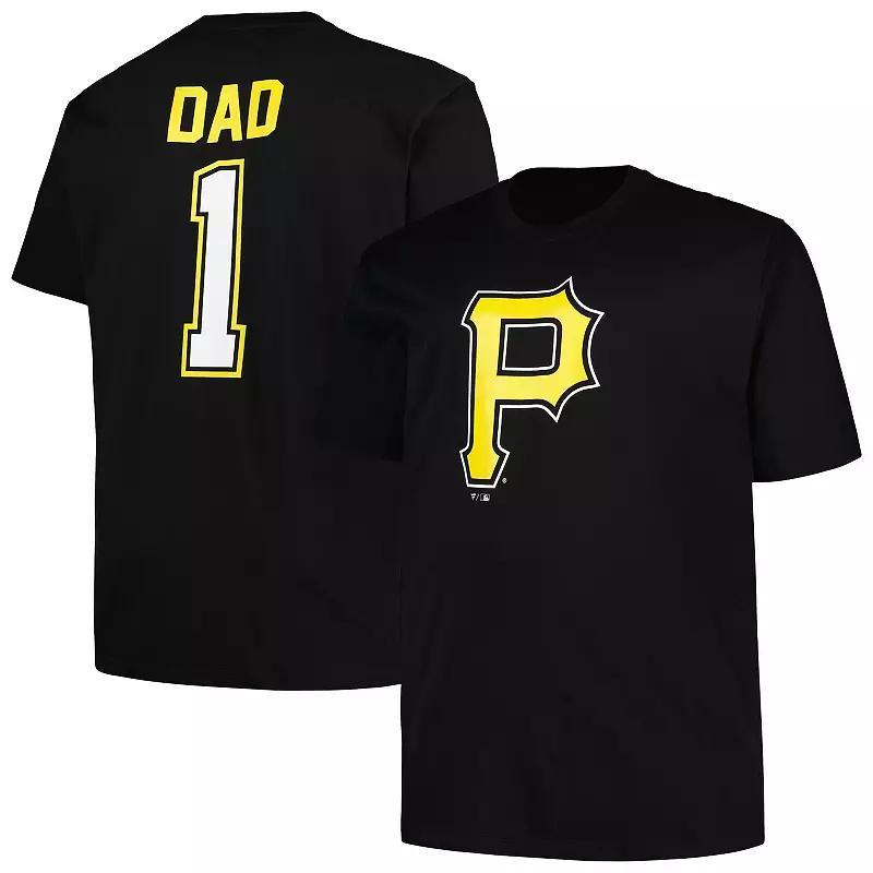 Mens Profile Pittsburgh Pirates Big & Tall #1 Dad T-Shirt Product Image