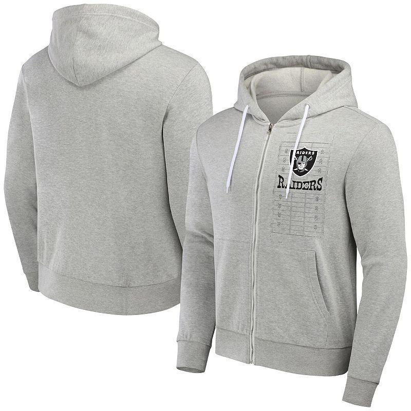 Mens NFL x Darius Rucker Collection by Fanatics Heather Gray Las Vegas Raiders Domestic Full-Zip Hoodie Product Image