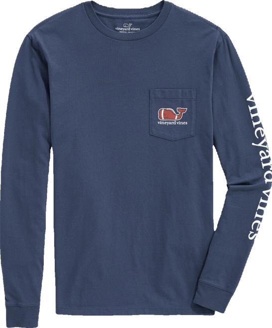 Football Whale Long-Sleeve Pocket Tee Product Image