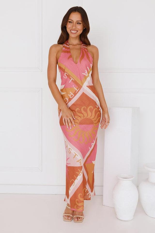 Vacation Vista Halter Maxi Dress Multi Product Image