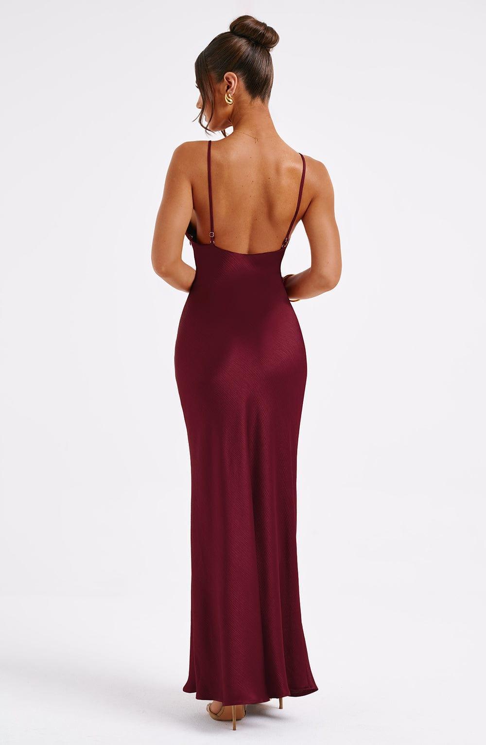 Anja Maxi Dress - Burgundy Product Image