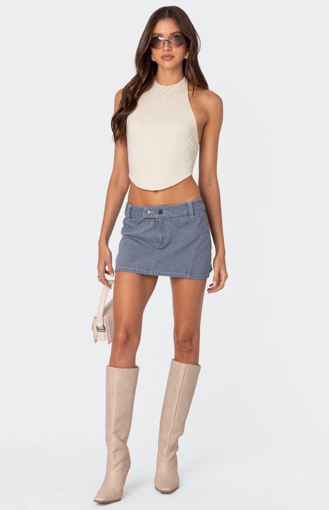 Edikted Women's Louisa Denim Mini Skirt Product Image