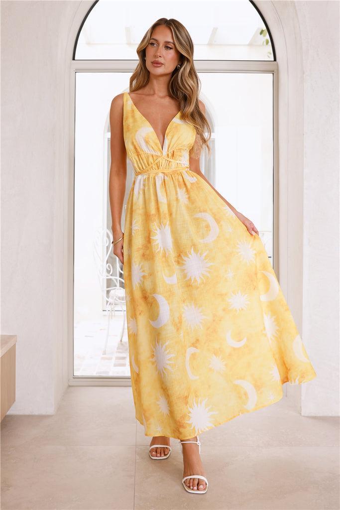 Blazing Sun Maxi Dress Yellow Product Image