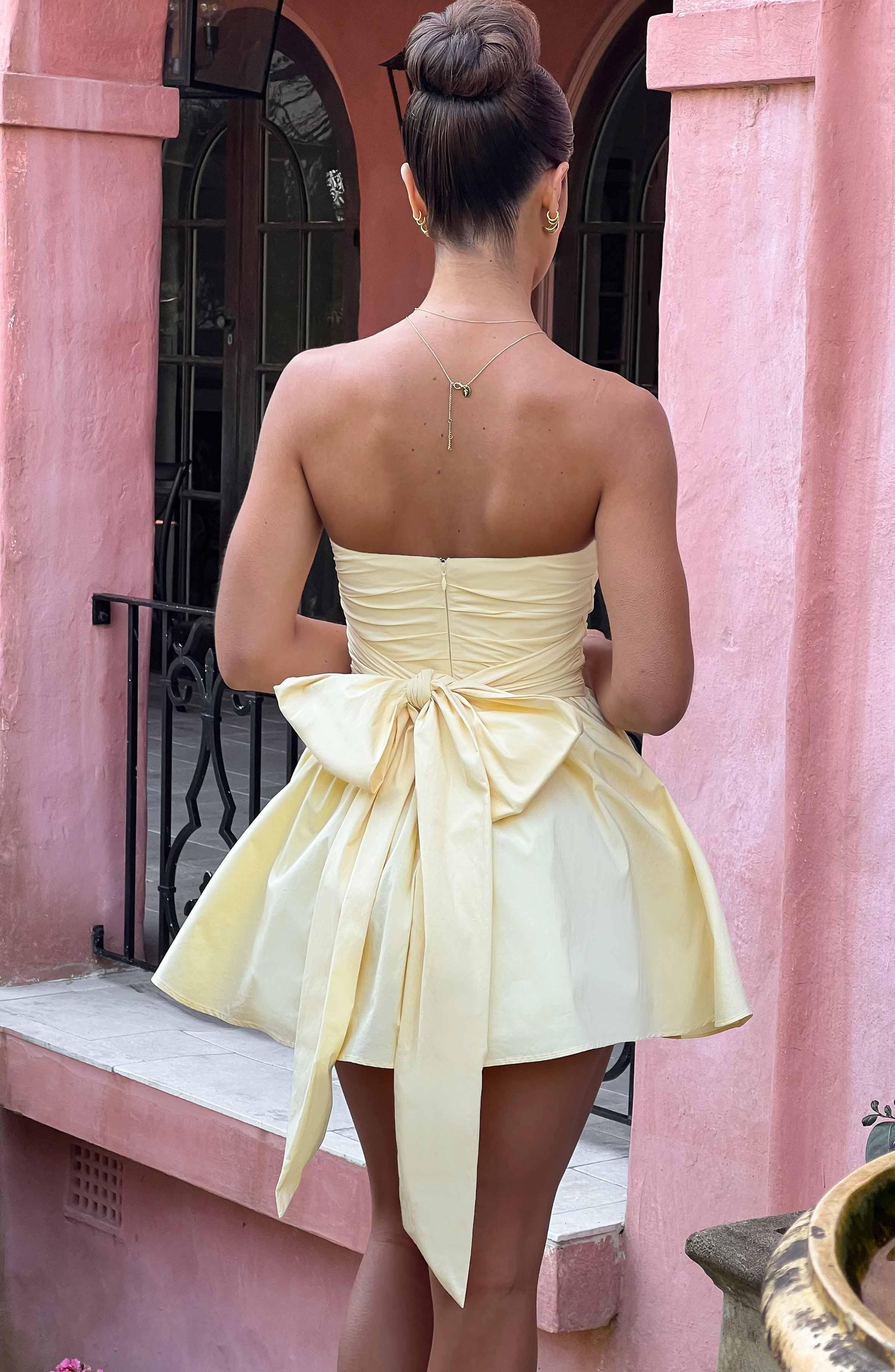 Katrina Mini Dress - Lemon Product Image