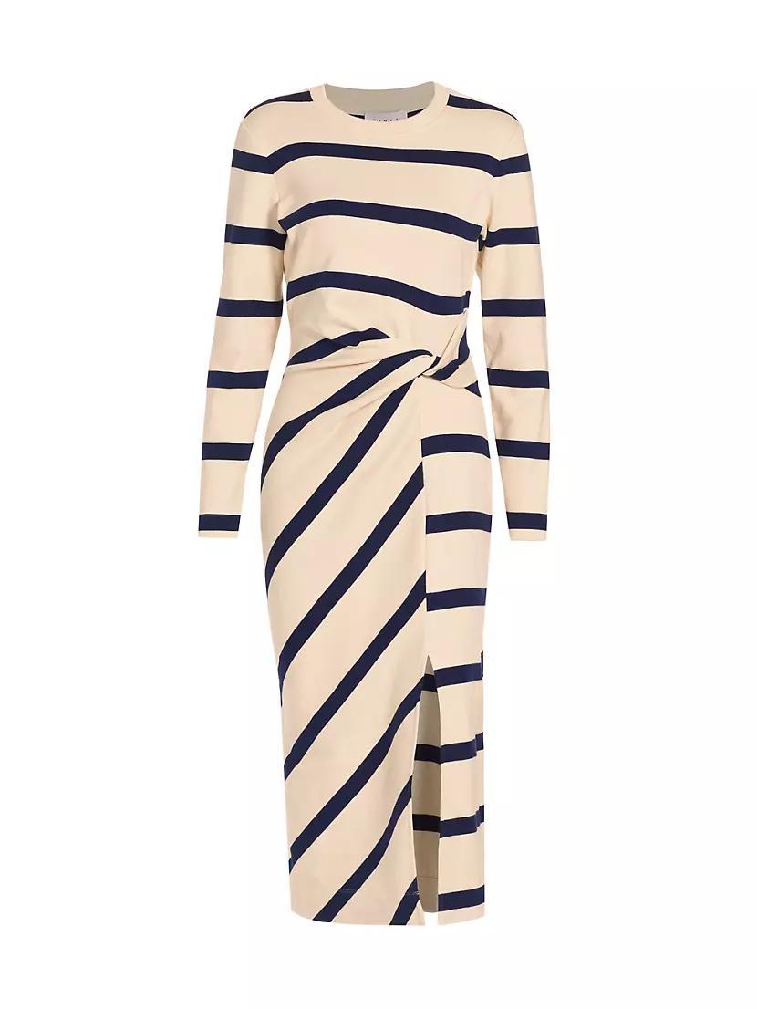 Cody Striped Twist Midi-Dress Product Image