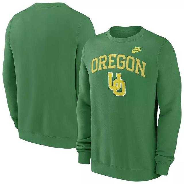 Mens Nike Oregon Ducks Legacy Classic Tackle Twill EmbroideredArch Over Logo Pullover Sweatshirt Product Image