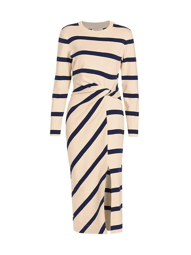 Womens Cody Striped Twist Midi-Dress Product Image