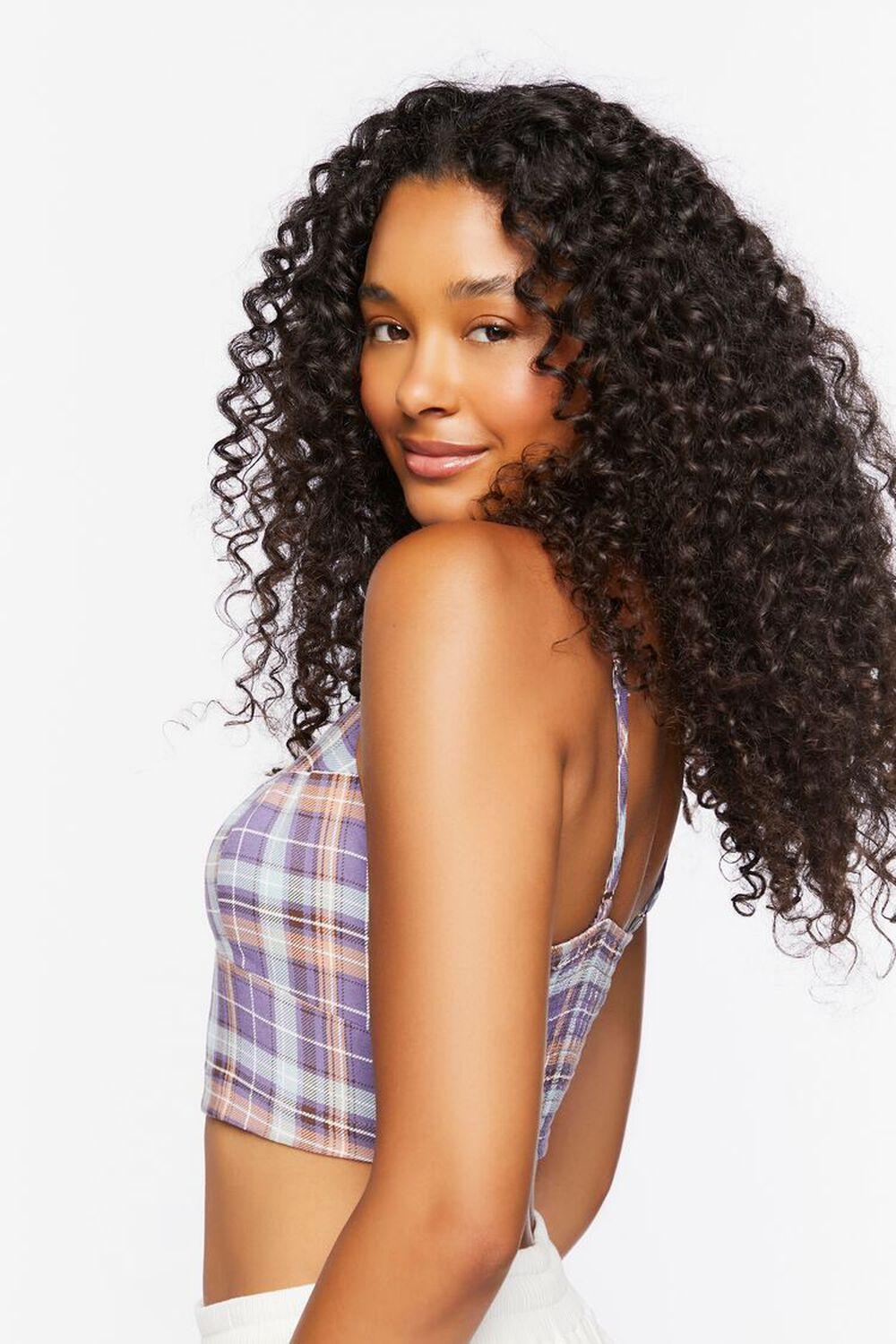 Plaid Lounge Cropped Cami | Forever 21 Product Image